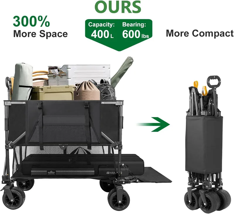 UNITON Collapsible Sports Wagon with Big Wheels